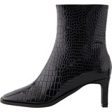 PIECES PCCORALINE - Enkellaarzen - Zwart - Croco