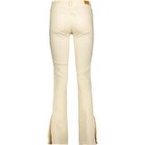Only Jeans Onlhush Life Mid Flared Slit Dnm E 15271374 Ecru Dames
