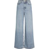 Jeans - Effen - Denim - Light Washed - High Waist - Wide Leg