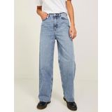 Jeans - Effen - Denim - Light Washed - High Waist - Wide Leg