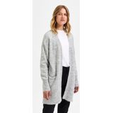 Selected Femme - Cardigan - Grijs - Wol - Lange Gebreide Stijl