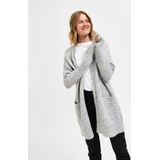 Selected Femme - Cardigan - Grijs - Wol - Lange Gebreide Stijl