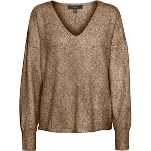 VERO MODA VMDOFFY LS V-NECK BLOUSE GA NOOS - Dames Trui - Groen - Breisel