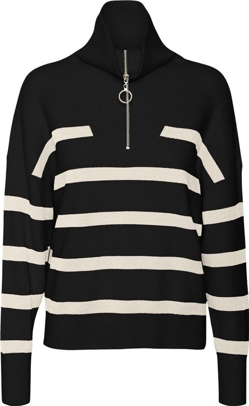 Vero Moda Vmsaba Stripe Ls Highneck Blouse Ga Noos Dames Trui