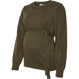 MAMALICIOUS - MLNEWANNE - Schipperstrui - Donkergroen - Polyester