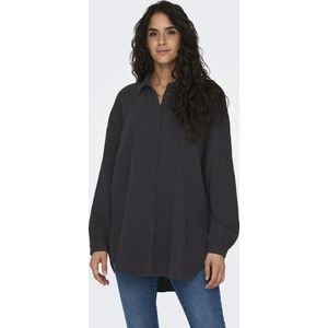 Onlthyra - Overhemd - Blauw - Katoen - Lange Mouwen - Regular Fit