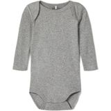 NAME IT BABY Romper NBNBODY - set van 3 Grijs Melange/Wit/Donkerblauw