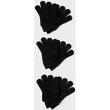 NAME IT Uniseks handschoenen, Zwart/Pack: 3 stuks met alle zwarten, 8