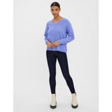 VERO MODA Vmcrewlefile Ls V-hals Blouse Noos Sweater Dames, Jacaranda - Details: Melange