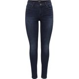 Skinny Fit Jeans - Donkerblauw - Stretchmateriaal - Mid Waist