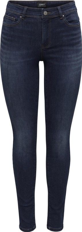 Skinny Fit Jeans - Donkerblauw - Stretchmateriaal - Mid Waist