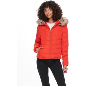 Only  ONLNEWELLAN QUILTED HOOD JACKET CC OTW  jassen  dames Rood