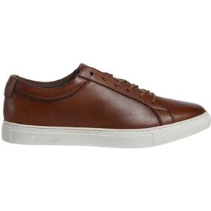 Jack & Jones JFWGALAXY leren sneakers voor heren, cognac, 40 EU, cognac, 40 EU