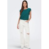 Onlvic - Top - O-hals - Korte Mouwen - Regular Fit - Ritssluiting - Langer Aan De Achterkant