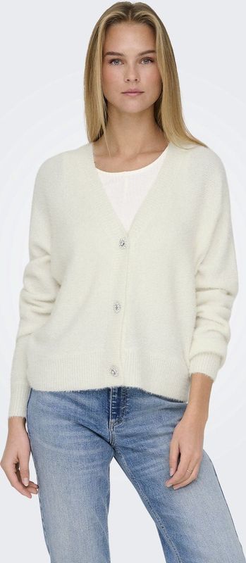 Only Vest Onlella Piumo Ls Cardigan Cc Knt 15259564 Cloud Dancer Dames