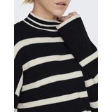 Onlibi - Gebreide Pullover - Hoge Hals - Lange Mouwen - Contrasterende Mouwen