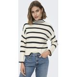 Only Trui Onlibi Highneck Pullover Knt No 15259096 Whitecap Gray/w Melange Dames