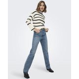 Only Trui Onlibi Highneck Pullover Knt No 15259096 Whitecap Gray/w Melange Dames