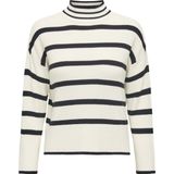 Only Trui Onlibi Highneck Pullover Knt No 15259096 Whitecap Gray/w Melange Dames