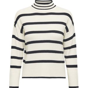 Only Trui Onlibi Highneck Pullover Knt No 15259096 Whitecap Gray/w Melange Dames