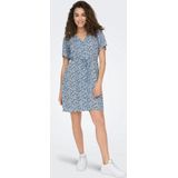 ONLY - ONLEVIDA S/S Jurk - Provinciaal Blauw - Materiaal: Woven