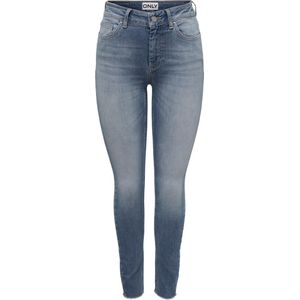 Only Jeans Onlblush Mid Sk Ank Raw Dnm Rea231 15269046 Special Blue Grey Denim Stb Dames