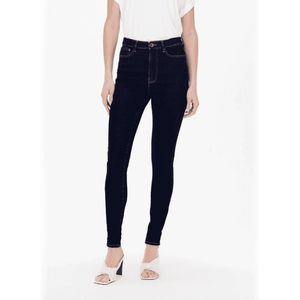 Jeans - Skinny Fit - Hoge Taille - Enkellengte - Stretchkatoen - Blauw