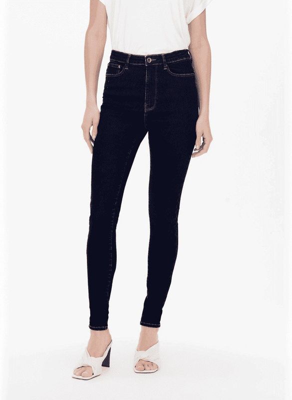 Only Jeans Onliconic Hw Sk Long Ank Dnm Noos 15247810 Dark Blue Denim Dames