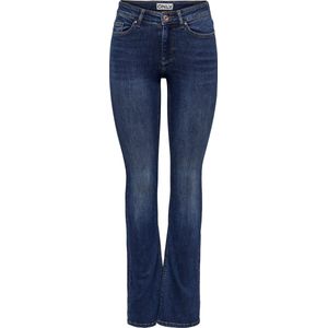Only - Tai021 Flared Jeans - Dark Blue - Denim - Regular Waist