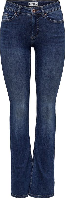 Only - Tai021 Flared Jeans - Dark Blue - Denim - Regular Waist