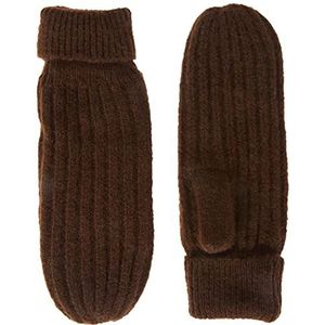 PIECES Dames PCJESLIN Wool Mittens NOOS BC Wollen wanten, Chicory Coffee, One Size