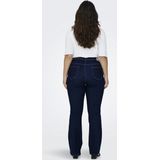ONLY CARMAKOMA CARSALLY HW Flared Jeans - Dark Blue - Denim