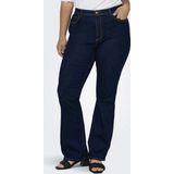 ONLY CARMAKOMA CARSALLY HW Flared Jeans - Dark Blue - Denim
