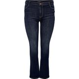ONLY CARMAKOMA CARSALLY HW Flared Jeans - Dark Blue - Denim