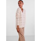 Pieces Trui Pcbibbi Ls V-neck Knit Noos Bc 17126613 Whitecap Gray Dames