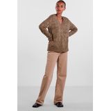 Pieces Trui Pcbibbi Ls V-neck Knit Noos Bc 17126613 Fossil Dames