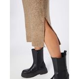 Pieces - Lange Gebreide Jurk - Rolkraag - Groen - 50% Polyester - Gerecycled