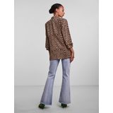 Pieces - Blouseblazer - Blazer - Natural - Luipaardprint - 3/4 Mouwen