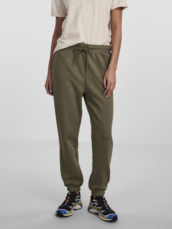 Pieces - Loungewear Broek - Grijs - Katoen/Polyester - Elastische Band