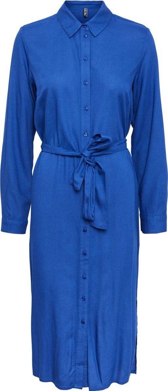 Pieces - Cammie - Midi-jurk - Gestreepte Manchetten - 100% Viscose Lenzing™ Ecovero™