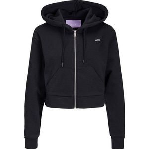 JJXX Jxabbie Reg Ls Every Zip Hood SWT Noos Hoodie voor dames, Black 1, XS