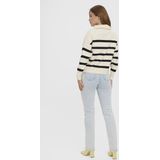 Vero Moda Trui Vmsaba Stripe Ls Highneck Blouse Ga 10269246 Birch/black Dames