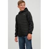 JACK & JONES JUNIOR Gewatteerde Tussenjas JJEMULTI met Logo Zwart