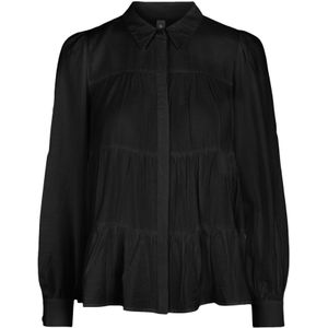YAS Yaspala LS Noos T-shirt voor dames, zwart.