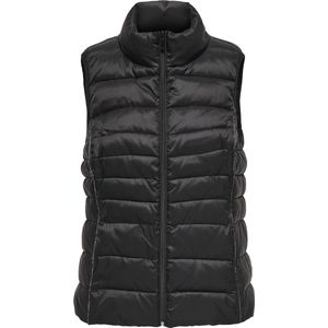 ONLY Onlnewclaire Gilet - Zwart - Lichtgewicht Nylon - Hoge Hals