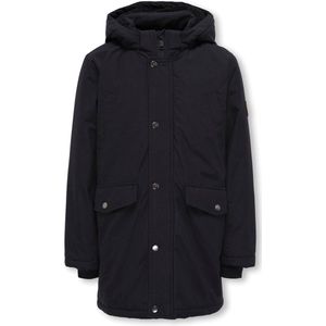 Parka - Zwart - 100% Polyester - Regular Fit Met Aantrekkoord