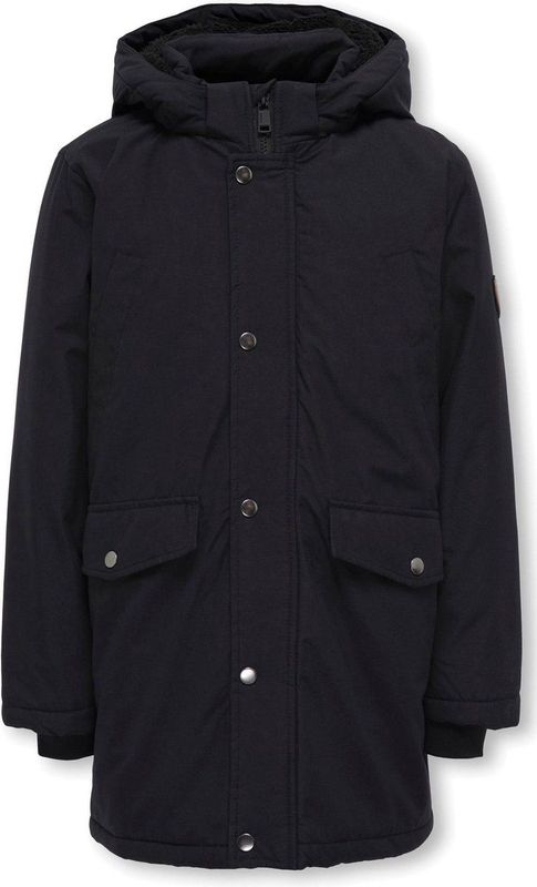 Parka - Zwart - 100% Polyester - Regular Fit Met Aantrekkoord