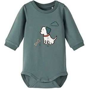 NAME IT Baby Boys NBMSUNE LS Box Body, Balsem Green, 56