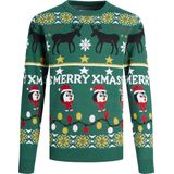 Jack & Jones - Jorhoho Knit - Sweater - Groen - 100% Katoen