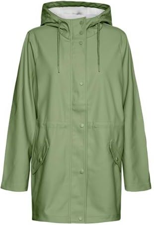 Vmmalou - Jas - Waterdicht - Lange Mouwen - Capuchon - Voorzakken met Drukknoopsluiting